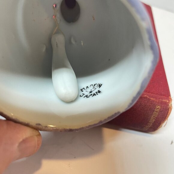 Vintage Hand-Painted Ceramic Dutch Girl Bell Figurine Floral Design 5" Tall Coll - Picture 7 of 9